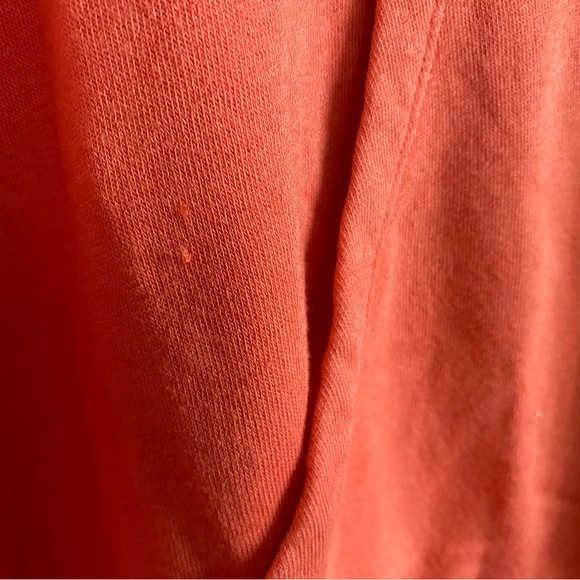 Aerie French Terry Cloth Coral 3/4 Zip Up Sweater with Side Slits - Size XL - Picture 5 of 7